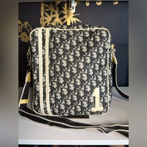 Dior Monogram Black and Cream Crossbody Bag